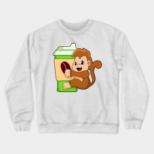 Monkey Coffee Mug Crewneck Sweatshirt